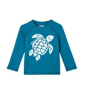 VILEBREQUIN Kid's Glassy Printed Rashguard Top 6-12 MONTHS 2 ANS Paon Blue NWT